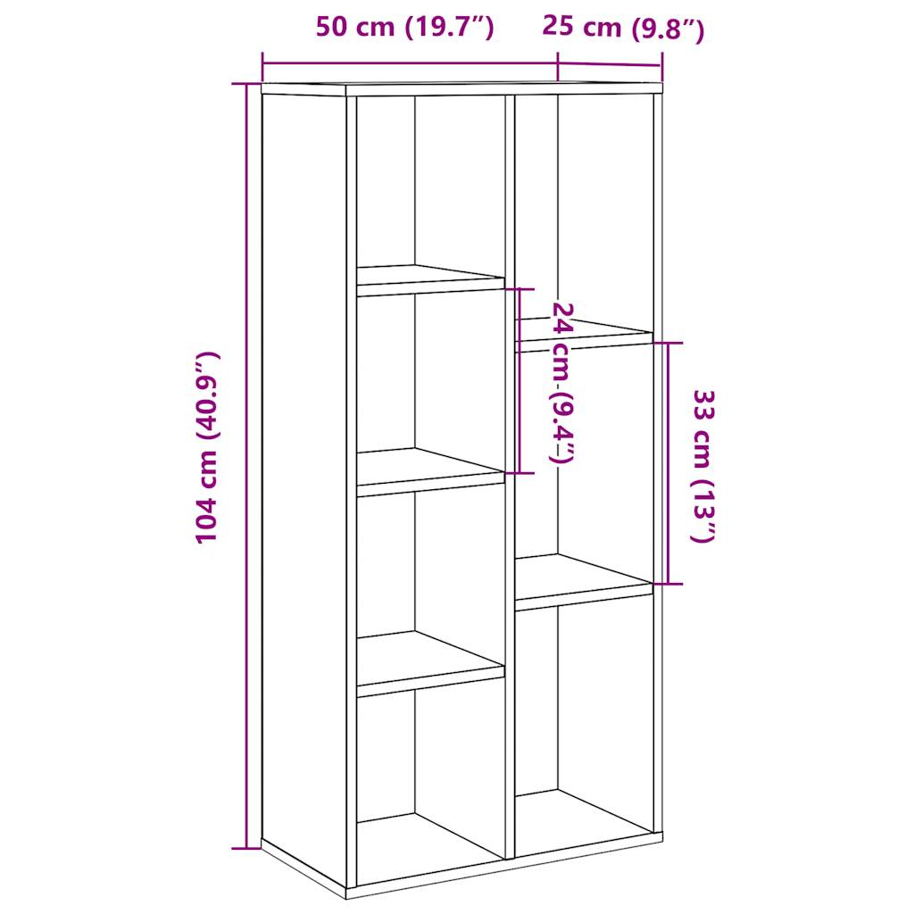 Estante 50x25x104 cm madeira velha