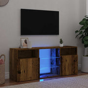 Móvel de TV com luzes LED derivados de madeira madeira velha
