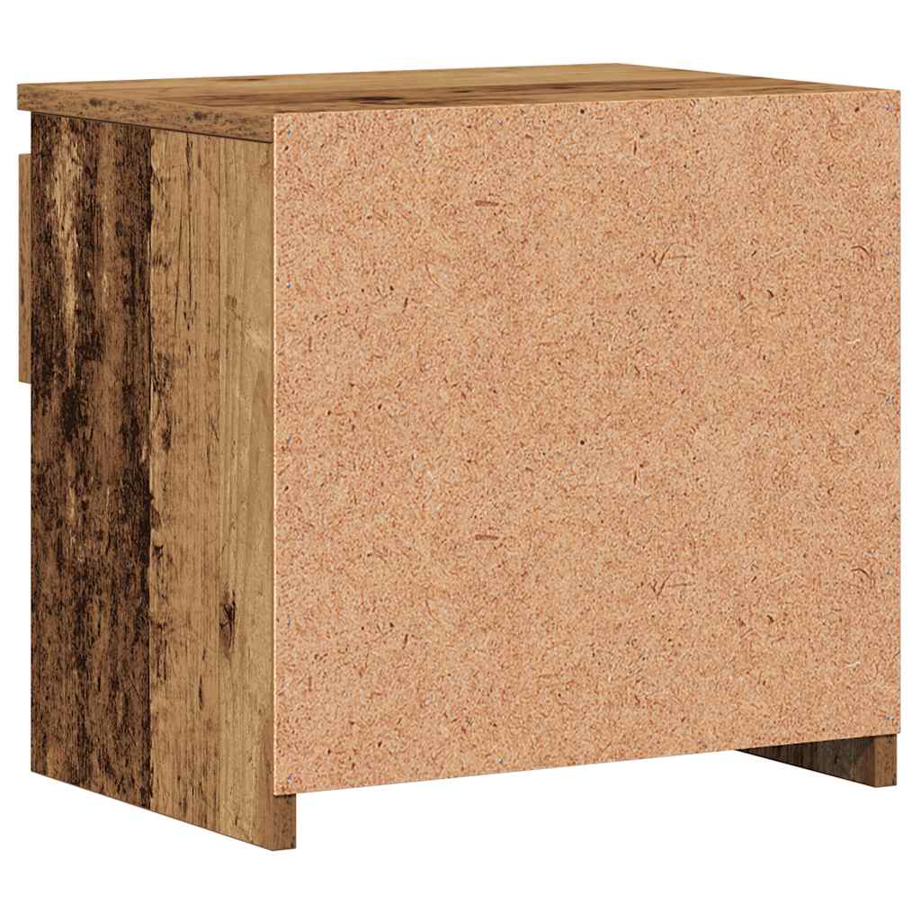Mesas de cabeceira 2pcs 40x30x39cm deriv. madeira madeira velha