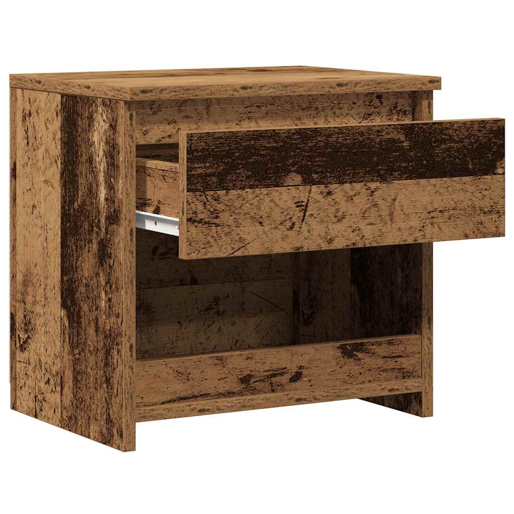 Mesas de cabeceira 2pcs 40x30x39cm deriv. madeira madeira velha
