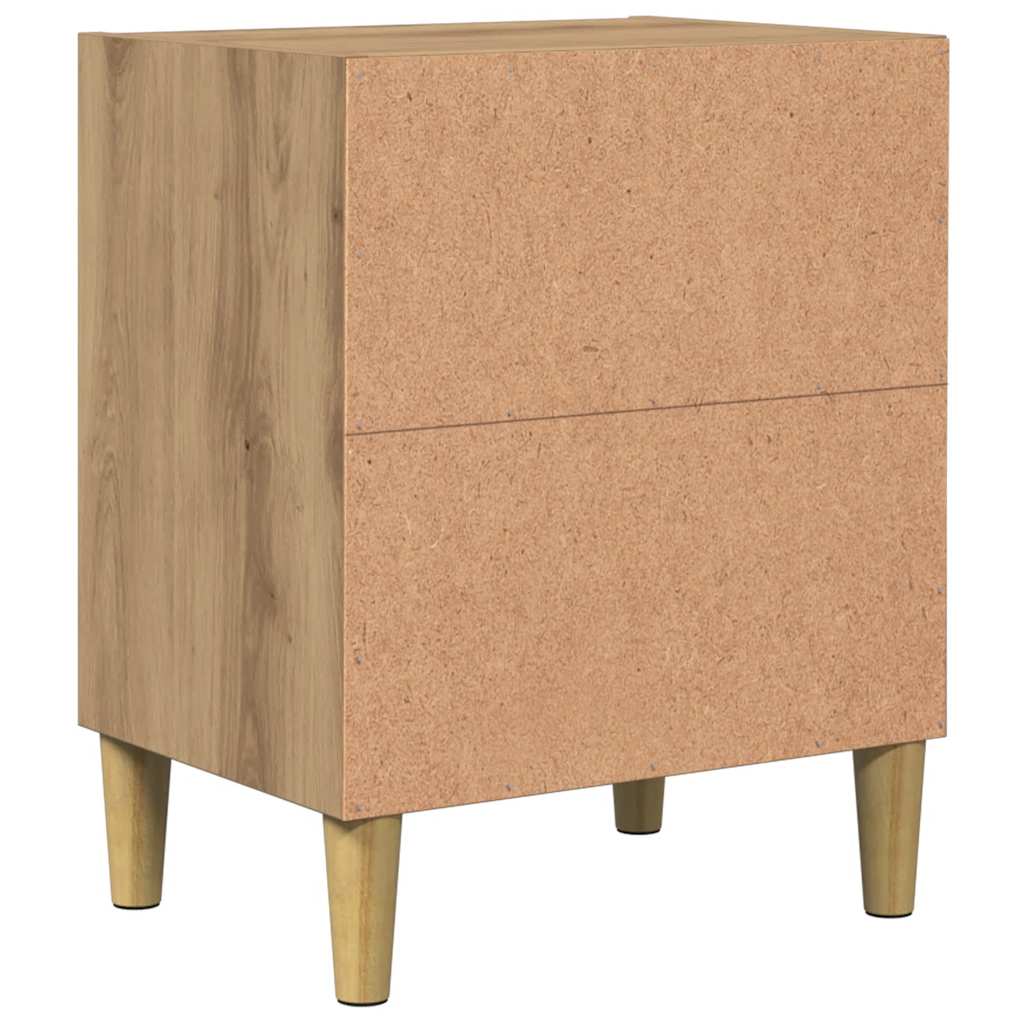 Mesas de cabeceira 2 pcs carvalho artesanal 40x30x50 cm