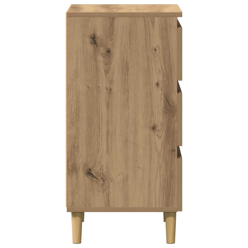 Mesa cabeceira 40x35x69 cm derivados madeira carvalho artisiano