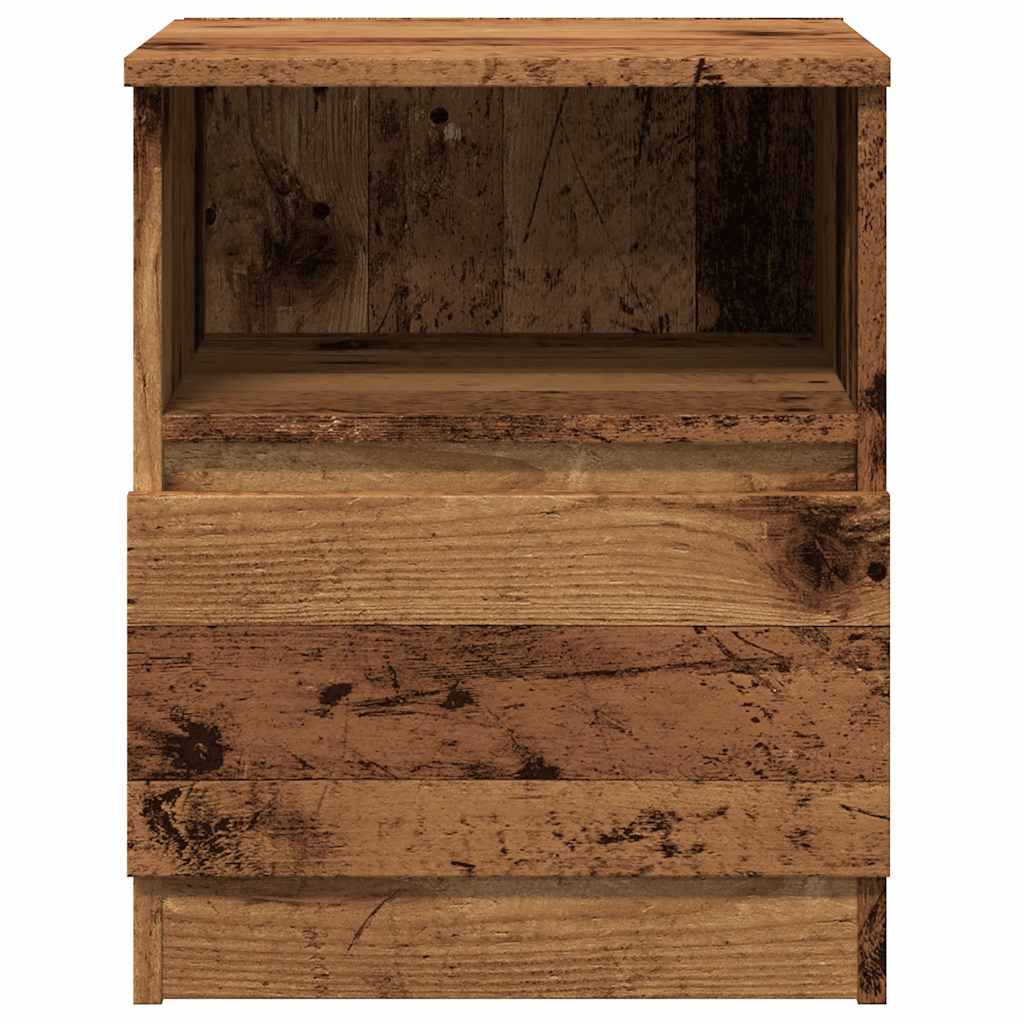Mesa de cabeceira 2 pcs 40x40x50cm deriv. madeira madeira velha