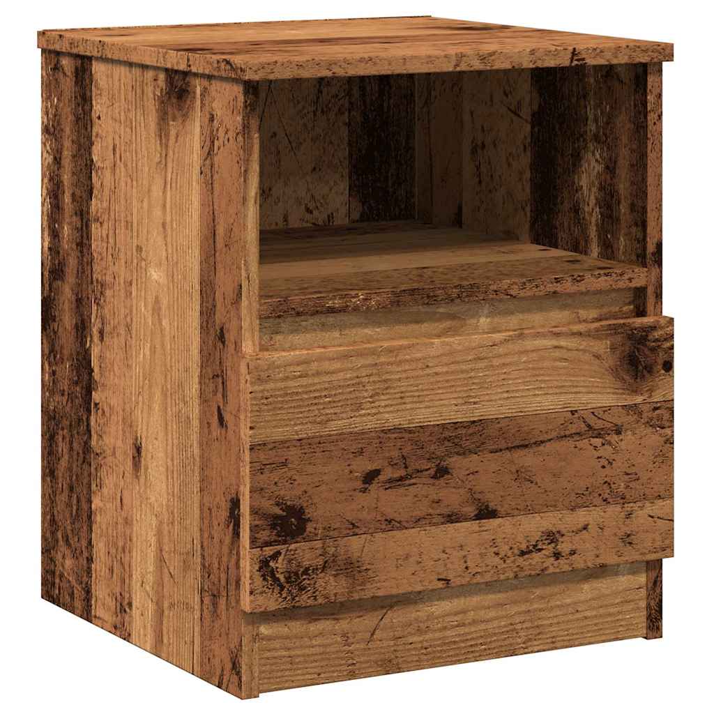 Mesa de cabeceira 2 pcs 40x40x50cm deriv. madeira madeira velha
