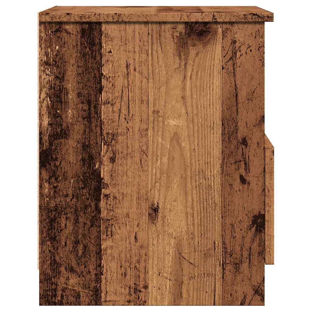 Mesa de cabeceira 2 pcs 40x40x50cm deriv. madeira madeira velha