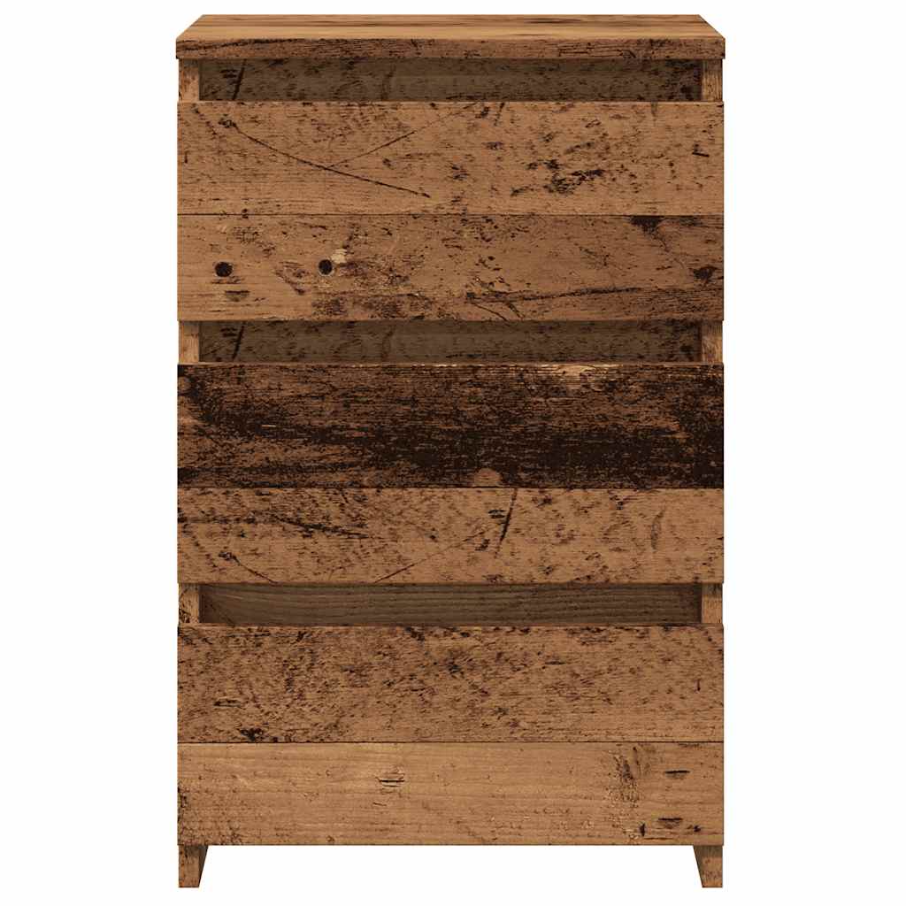 Mesa de cabeceira madeira velha 40x35x62,5cm madeira trabalhada