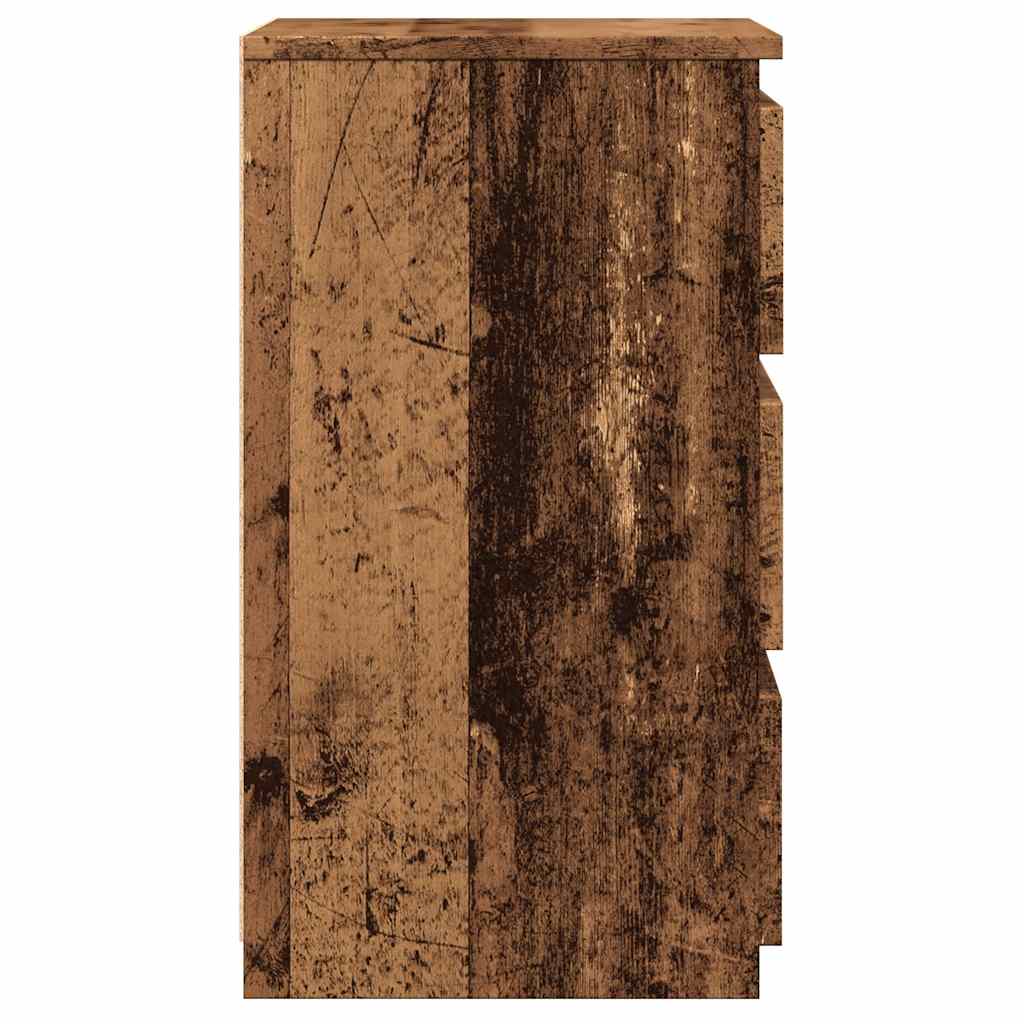 Mesa de cabeceira madeira velha 40x35x62,5cm madeira trabalhada