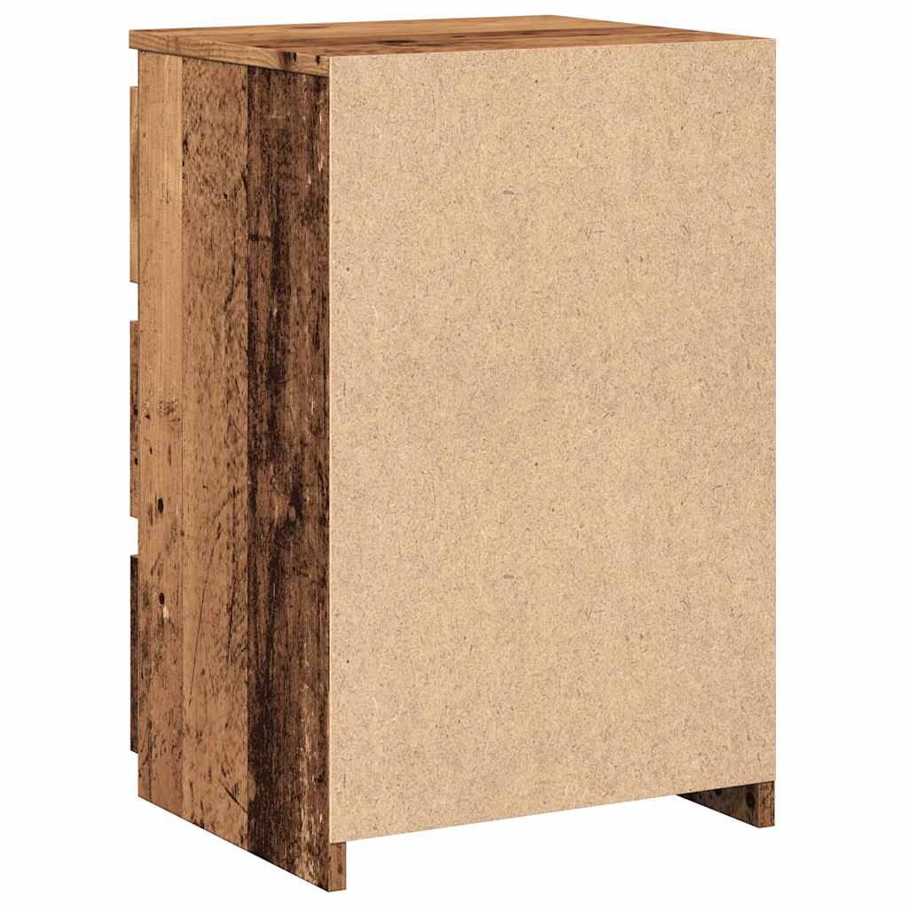 Mesa de cabeceira madeira velha 40x35x62,5cm madeira trabalhada