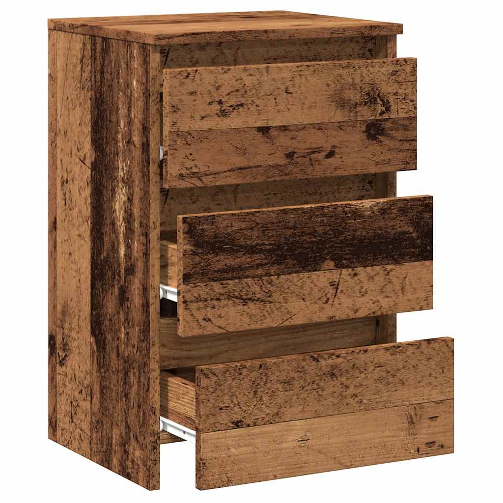 Mesa de cabeceira madeira velha 40x35x62,5cm madeira trabalhada