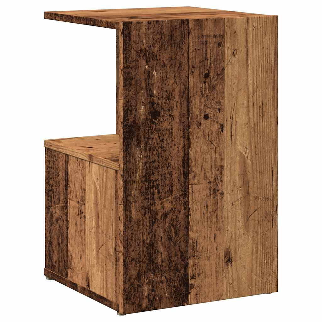 Mesa de cabeceira madeira velha 35x35x55 cm madeira trabalhada
