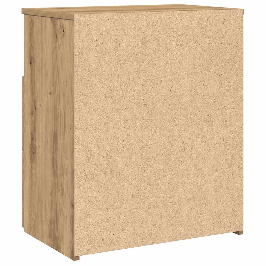 Mesa cabeceira 50x32x60cm derivados madeira carvalho artisiano