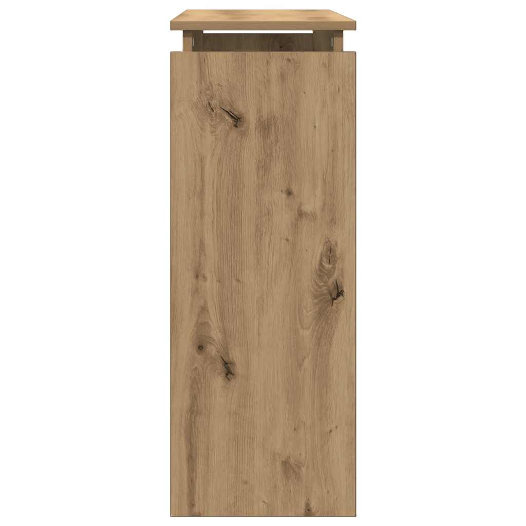 Mesa consola 80x30x80 cm derivados madeira carvalho artisiano