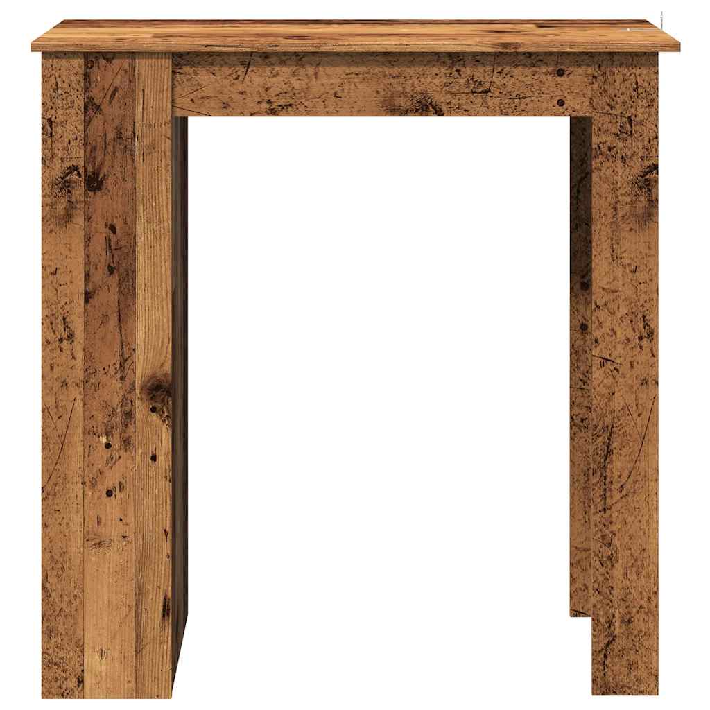 Mesa de bar com prateleiras derivados de madeira madeira velha