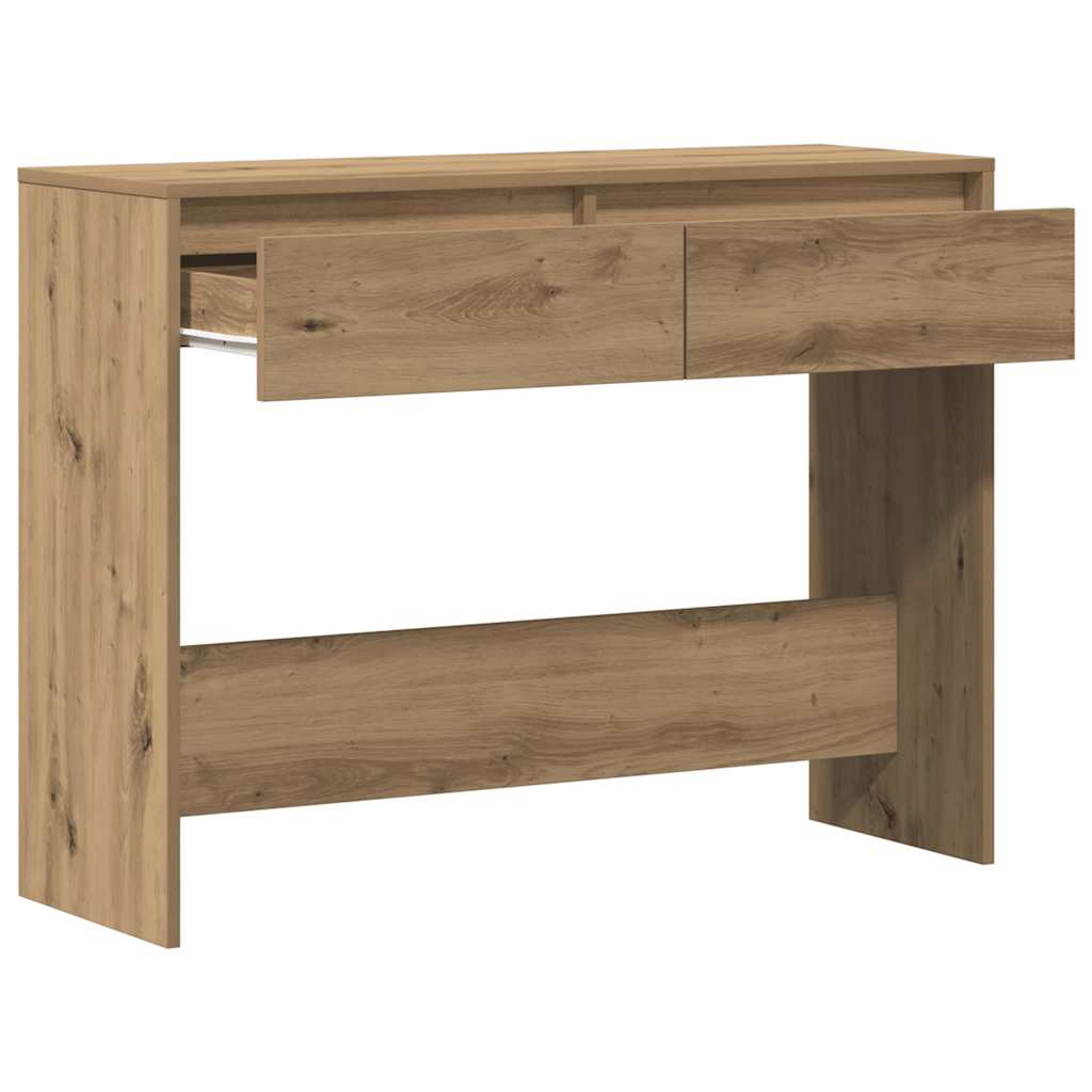 Mesa consola 100x35x76,5cm derivados madeira carvalho artisiano