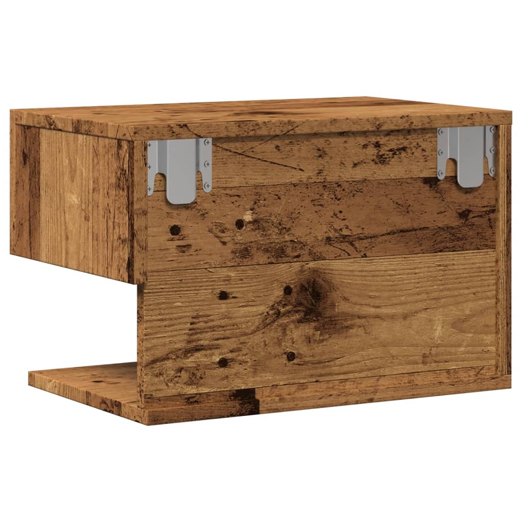 Mesa de cabeceira de parede madeira velha