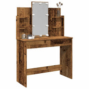 Toucador com luzes LED 96x40x142 cm cor madeira velha
