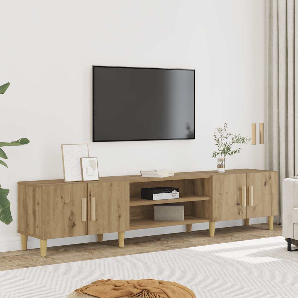 Móvel de TV 180x31,5x40 cm derivados madeira carvalho artisiano