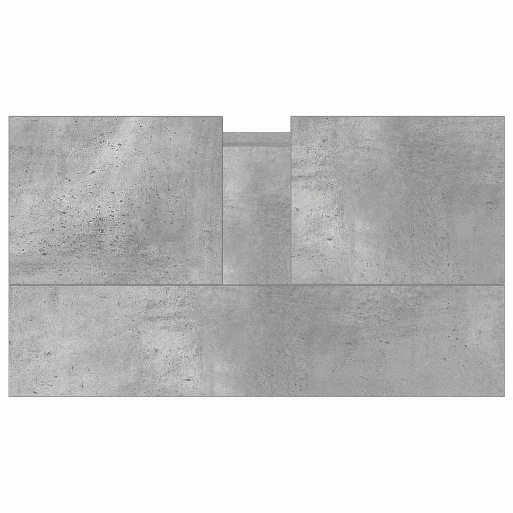 Armário casa de banho 58x33x60 cm deriv. madeira cinza cimento