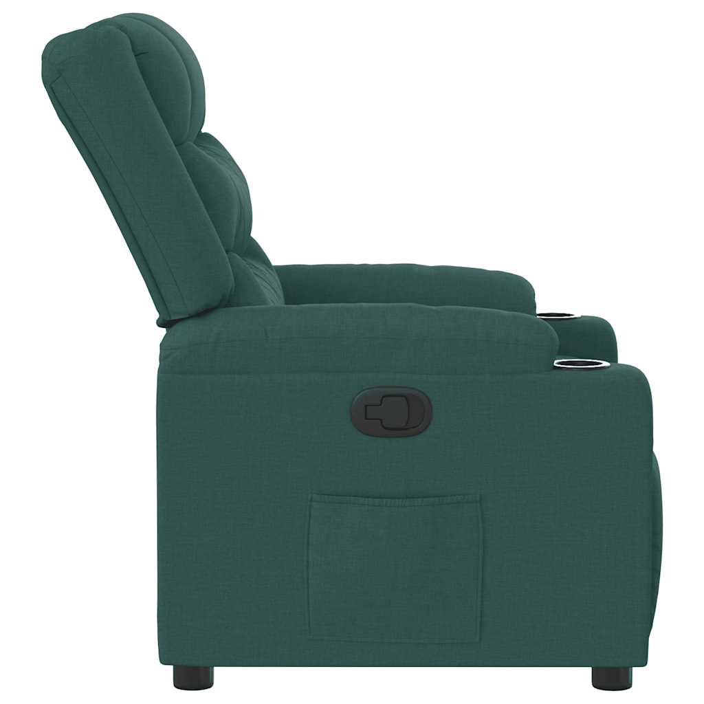 Poltrona reclinável tecido verde-escuro