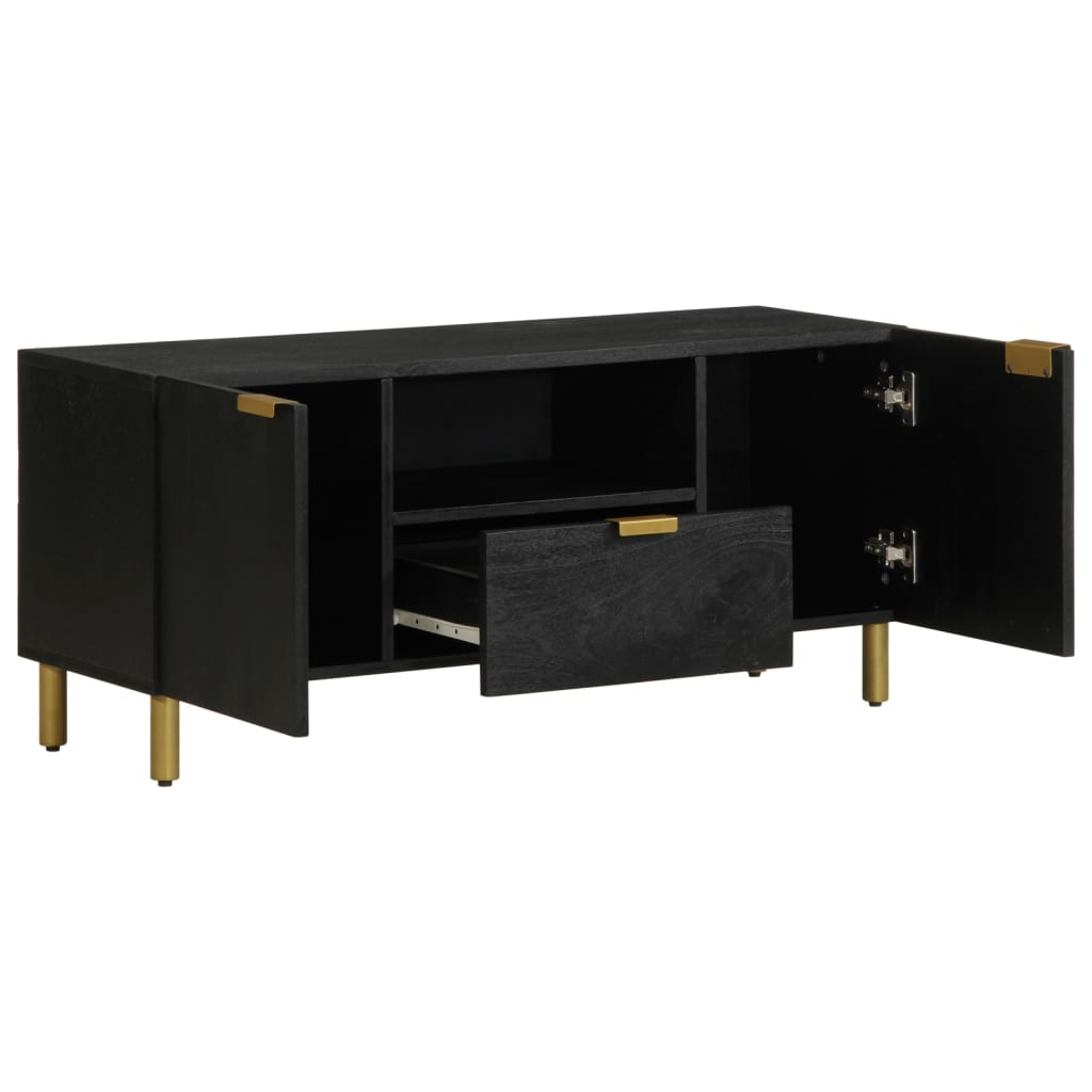 Móvel de TV 105x33x46 cm derivados de madeira preto