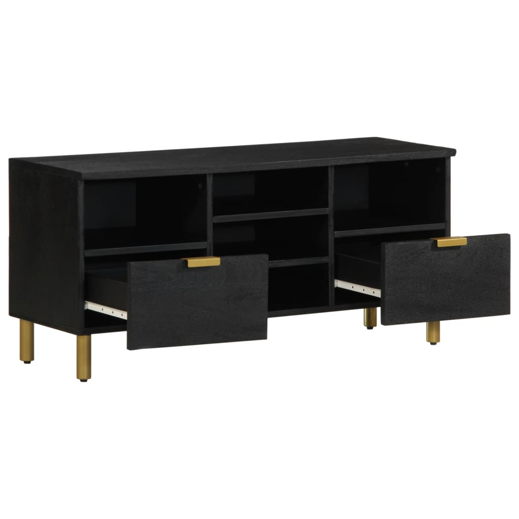 Móvel de TV 100x33x46 cm derivados de madeira preto