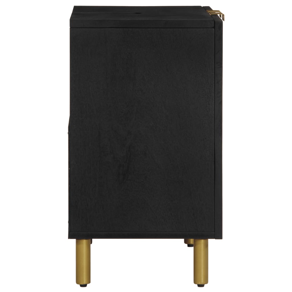 Armário para lavatório 62x33x58 cm derivados de madeira preto