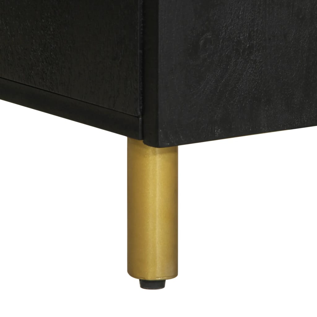 Armário de casa de banho 38x33x160 cm mangueira maciça preto