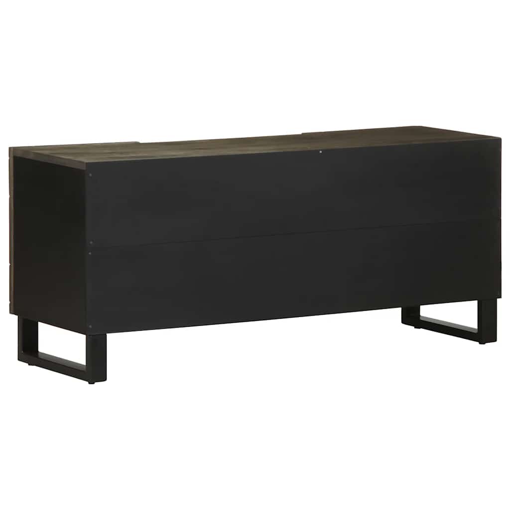 Móvel de TV 105x33x46 cm madeira de mangueira maciça preto