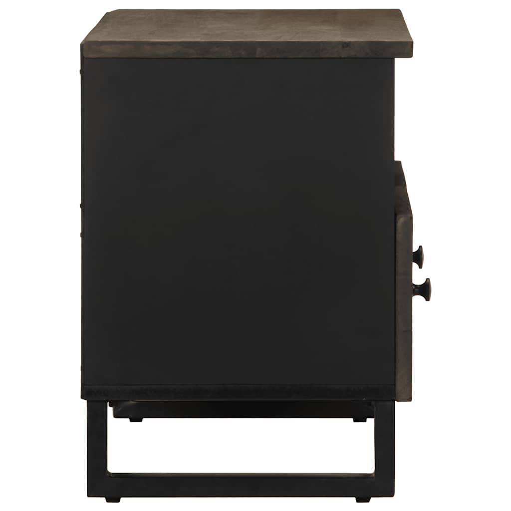 Móvel de TV 70x33x46 cm madeira de mangueira maciça preto