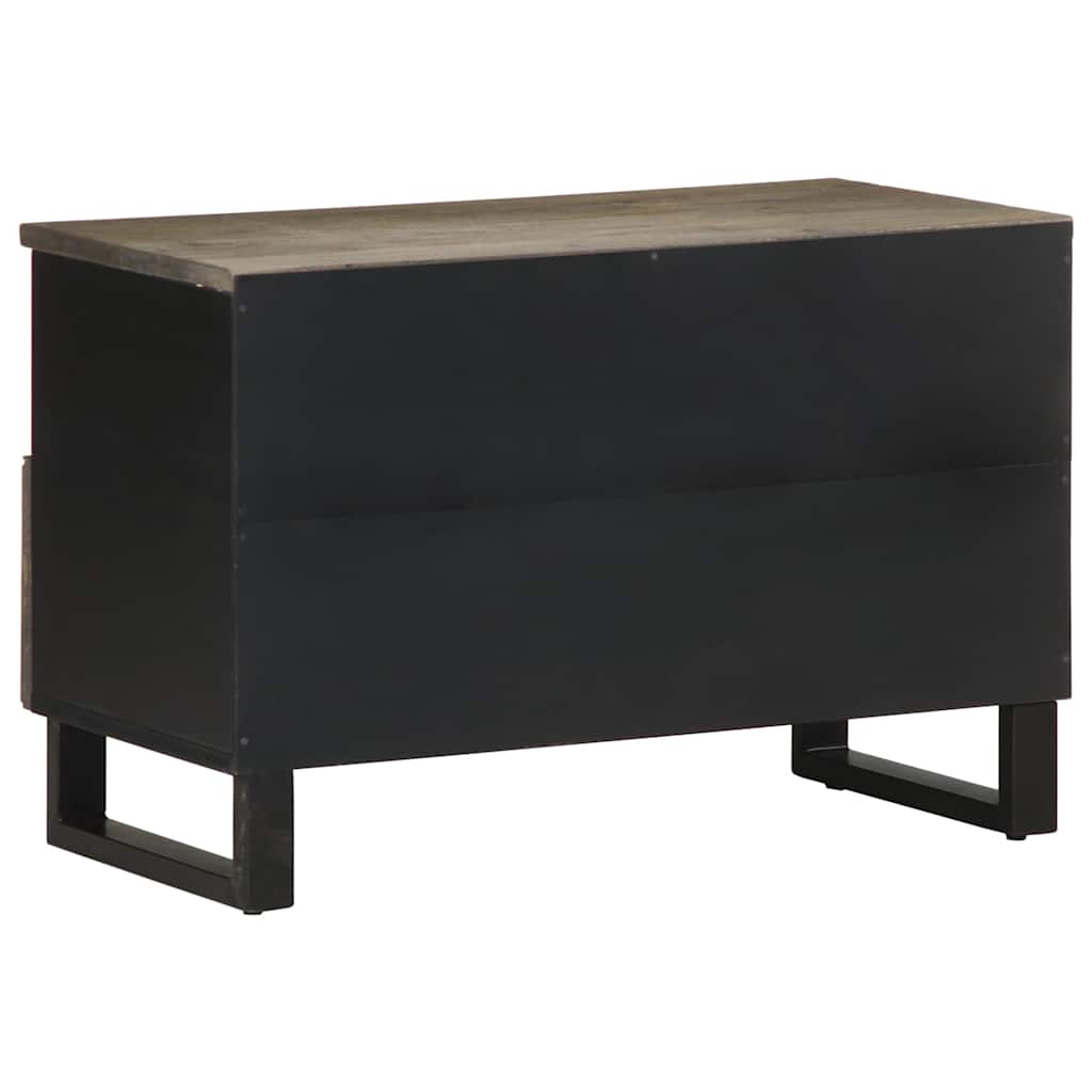 Móvel de TV 70x33x46 cm madeira de mangueira maciça preto