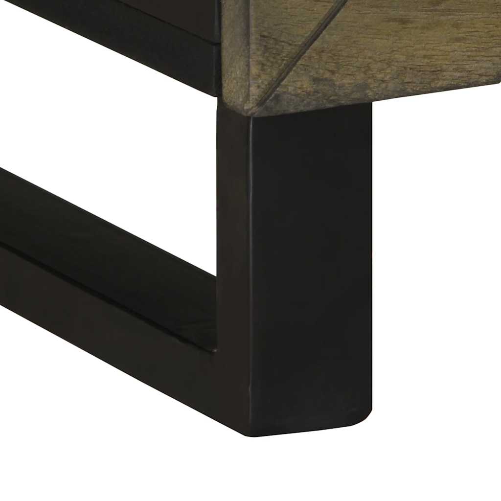 Móvel de TV 70x33x46 cm madeira de mangueira maciça preto