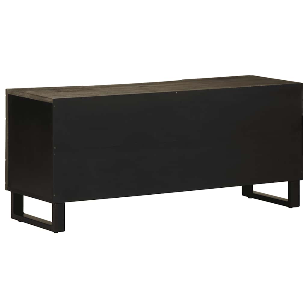 Móvel de TV 105x33x46 cm madeira de mangueira maciça preto