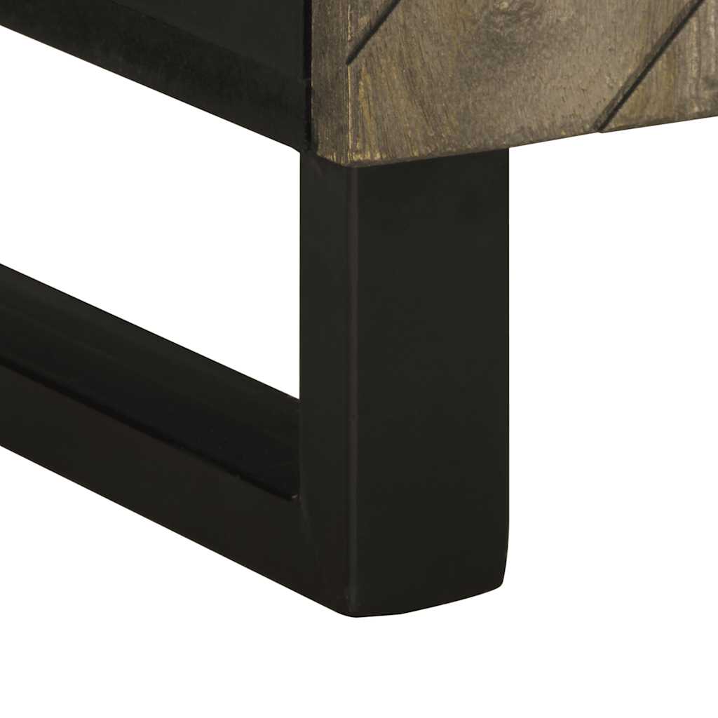 Móvel de TV 105x33x46 cm madeira de mangueira maciça preto