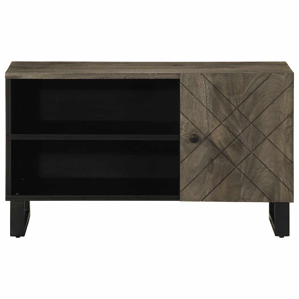 Móvel de TV 80x33x46 cm madeira de mangueira maciça preto