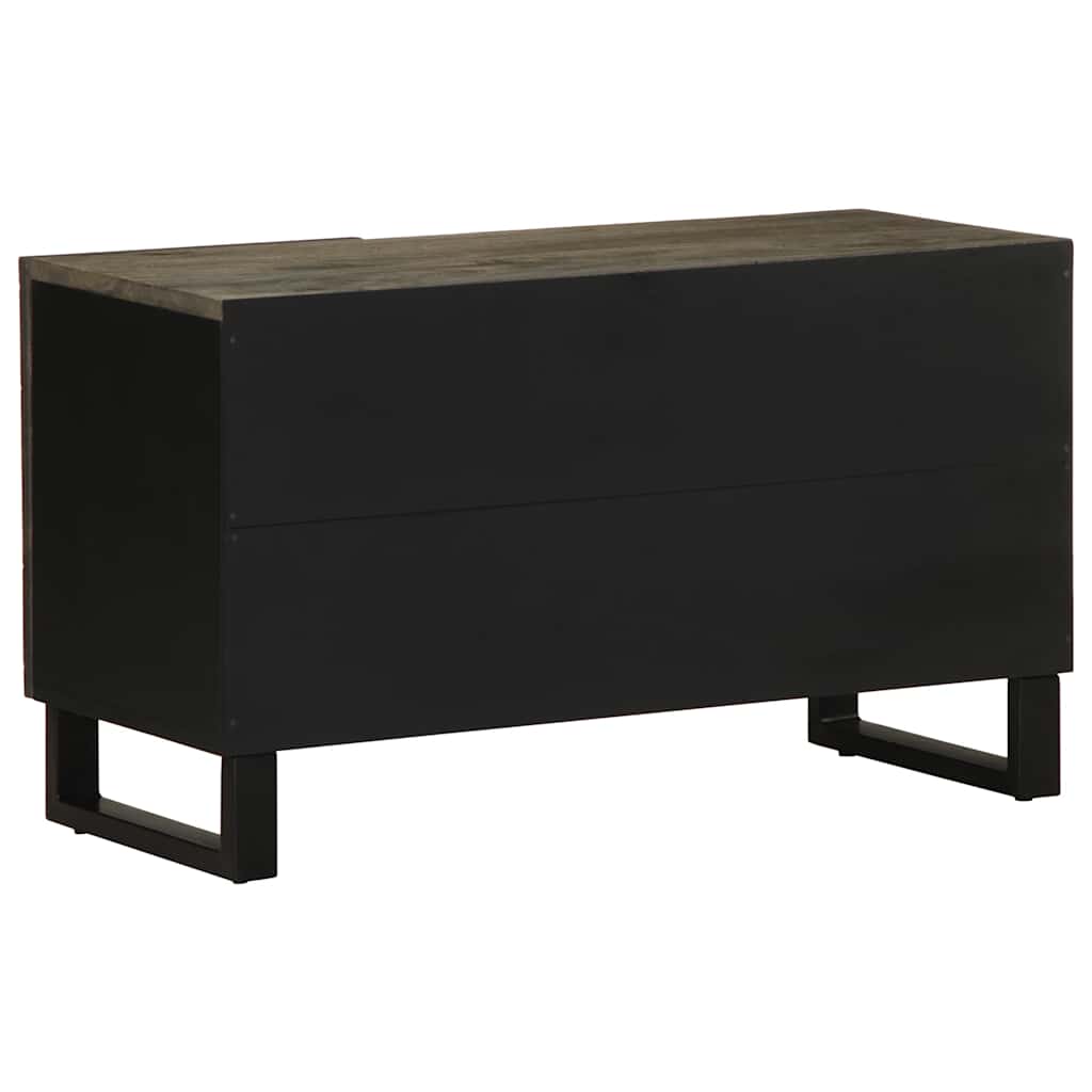 Móvel de TV 80x33x46 cm madeira de mangueira maciça preto