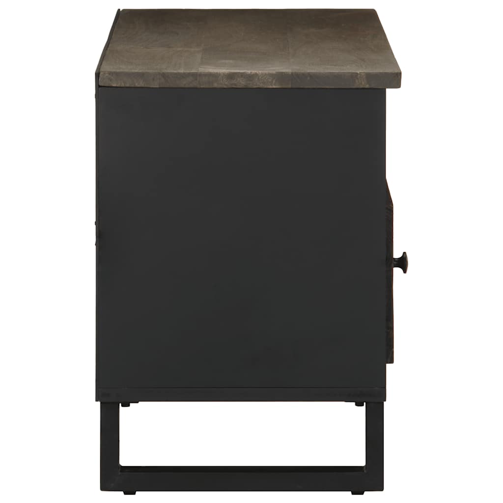 Móvel de TV 100x33x46 cm madeira de mangueira maciça preto
