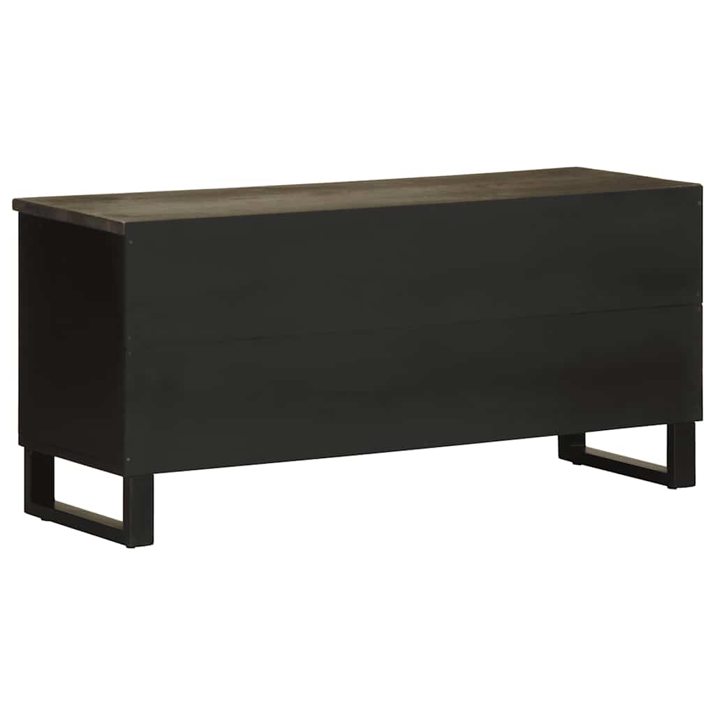 Móvel de TV 100x33x46 cm madeira de mangueira maciça preto