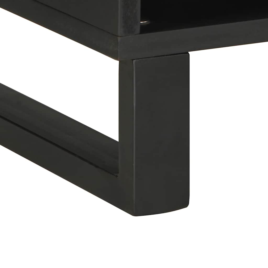 Móvel de TV 100x33x46 cm madeira de mangueira maciça preto