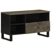 Móvel de TV 80x33x46 cm madeira de mangueira maciça preto