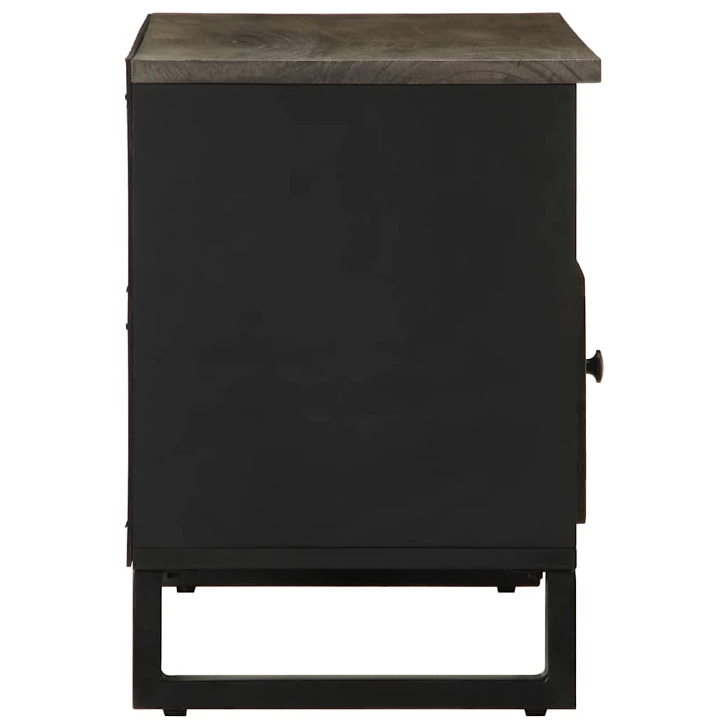 Móvel de TV 80x33x46 cm madeira de mangueira maciça preto