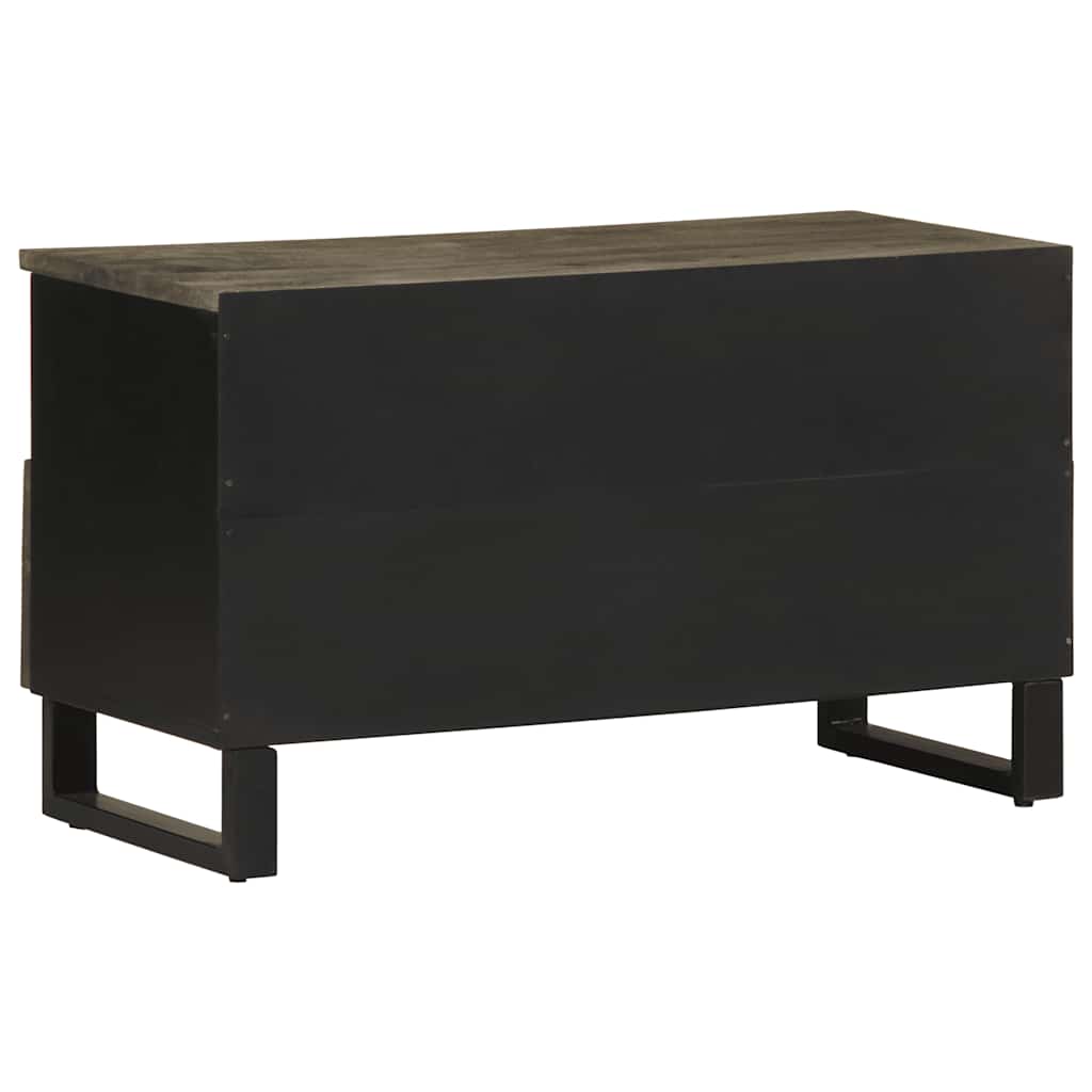 Móvel de TV 80x33x46 cm madeira de mangueira maciça preto