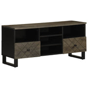 Móvel de TV 100x33x46 cm madeira de mangueira maciça preto