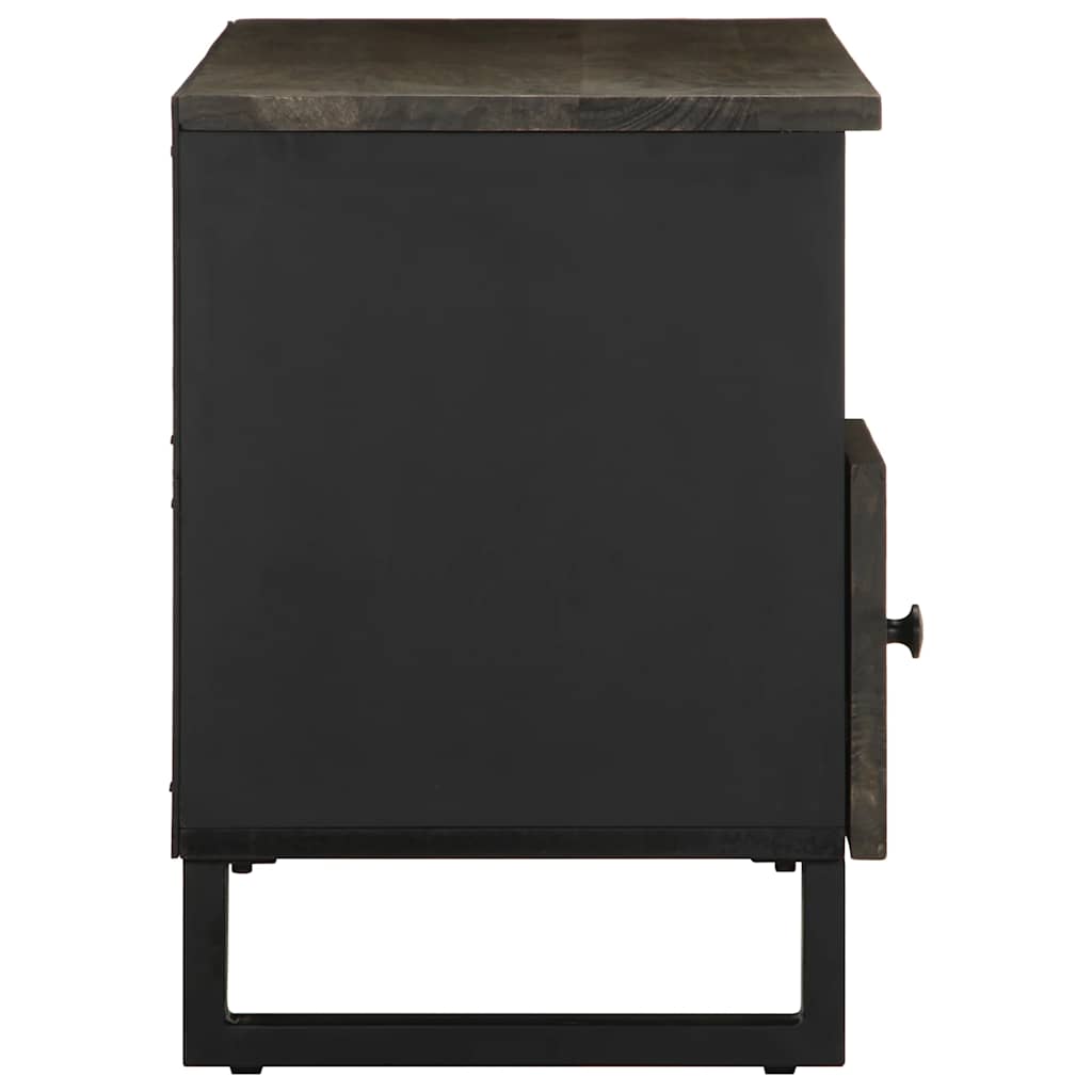 Móvel de TV 100x33x46 cm madeira de mangueira maciça preto