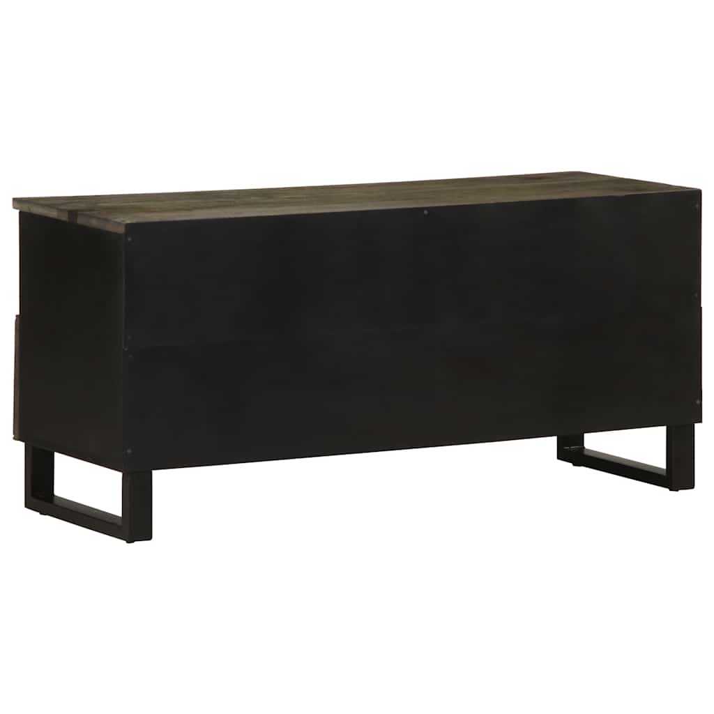Móvel de TV 100x33x46 cm madeira de mangueira maciça preto