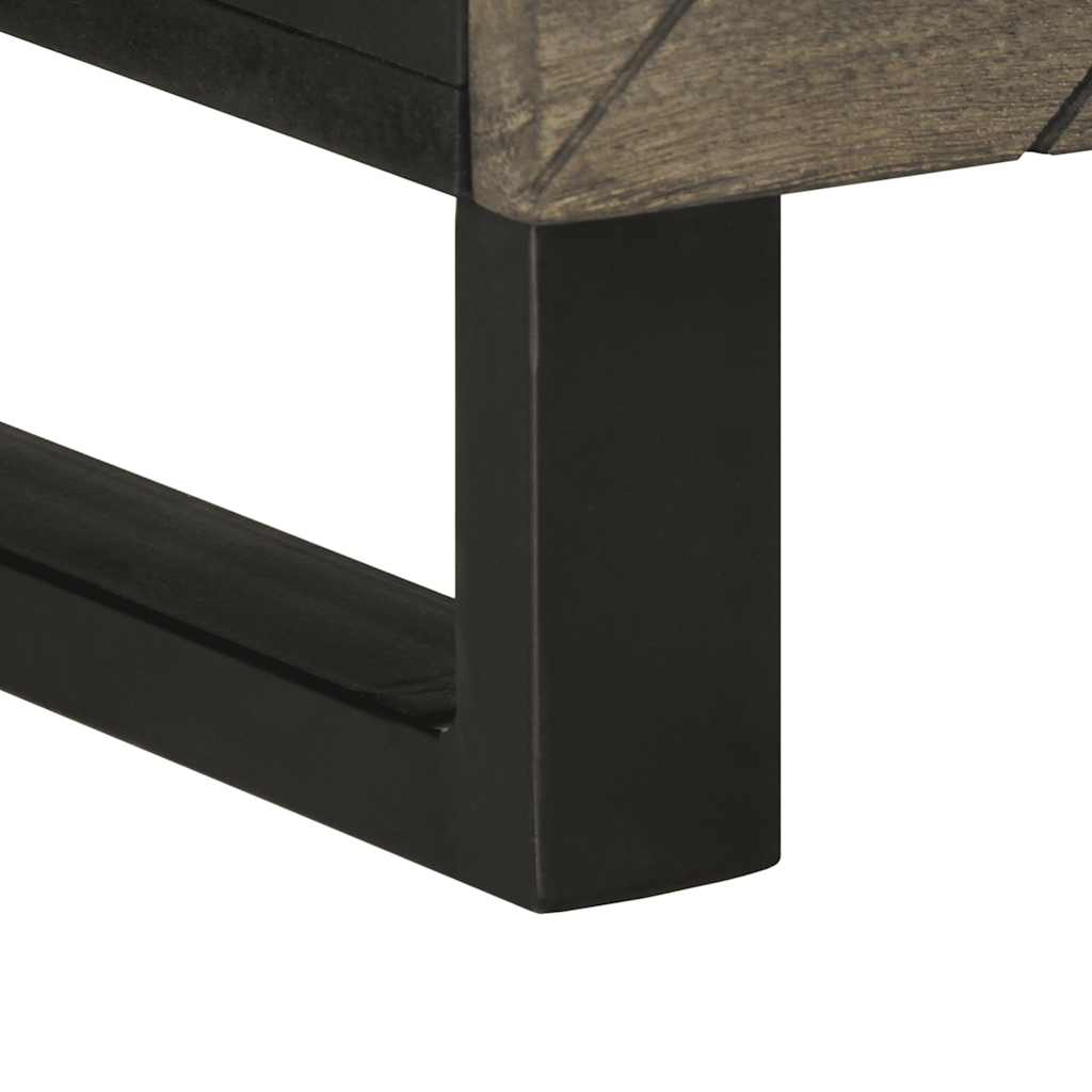 Móvel de TV 100x33x46 cm madeira de mangueira maciça preto