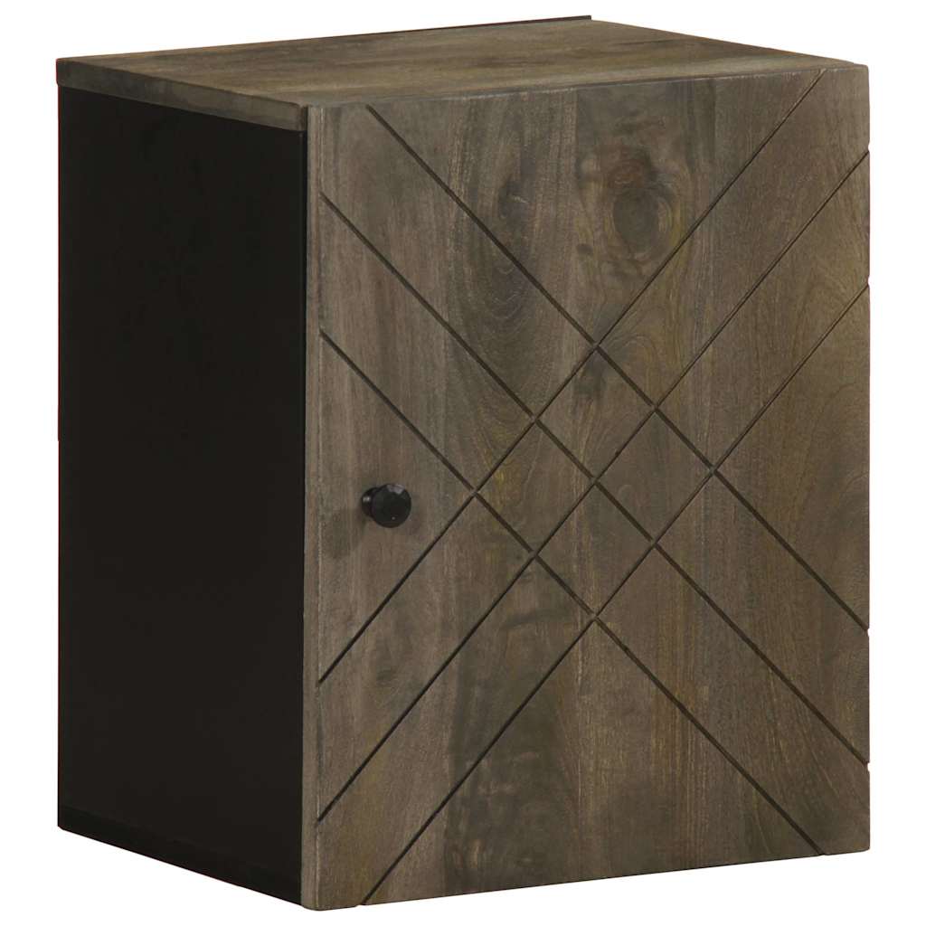 Armário casa banho parede 38x33x48cm madeira maciça manga preto