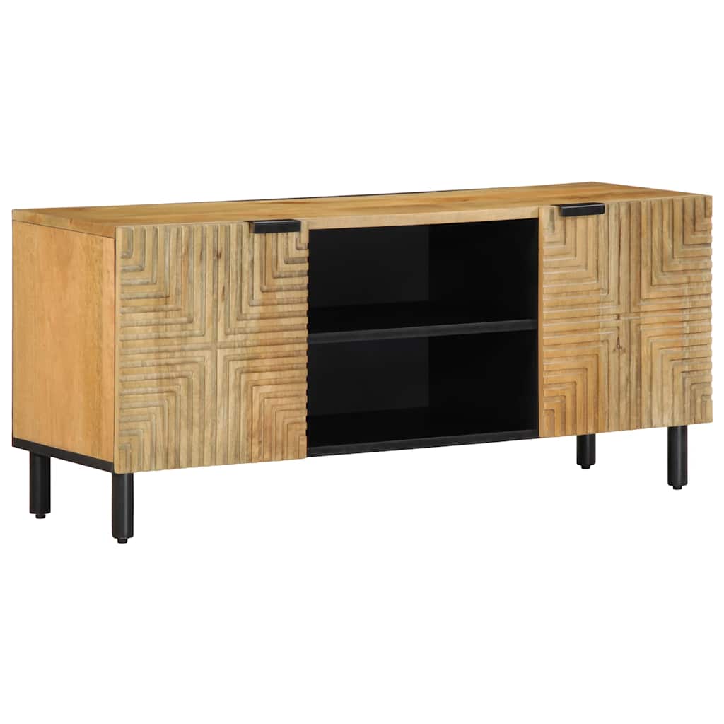 Móvel de TV castanho 105x33x46 cm madeira de mangueira maciça