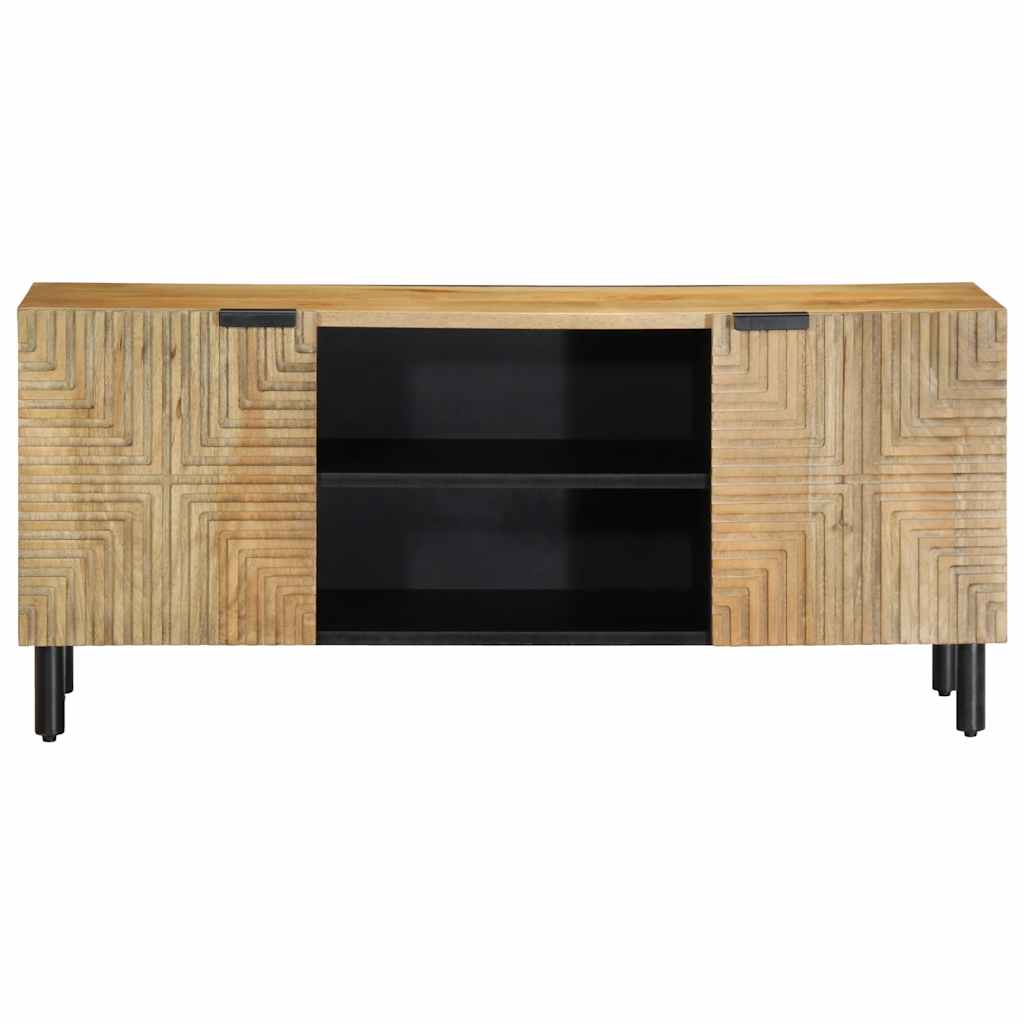 Móvel de TV castanho 105x33x46 cm madeira de mangueira maciça