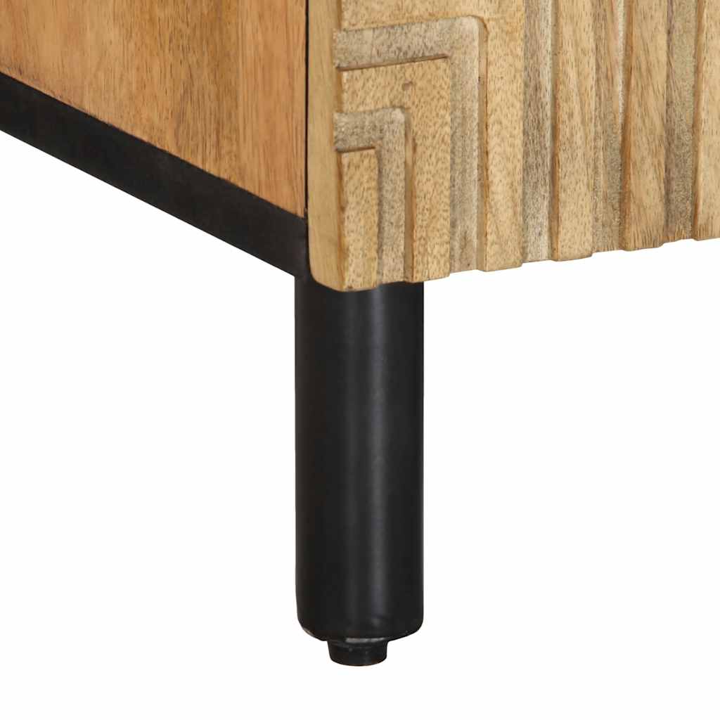 Móvel de TV castanho 105x33x46 cm madeira de mangueira maciça