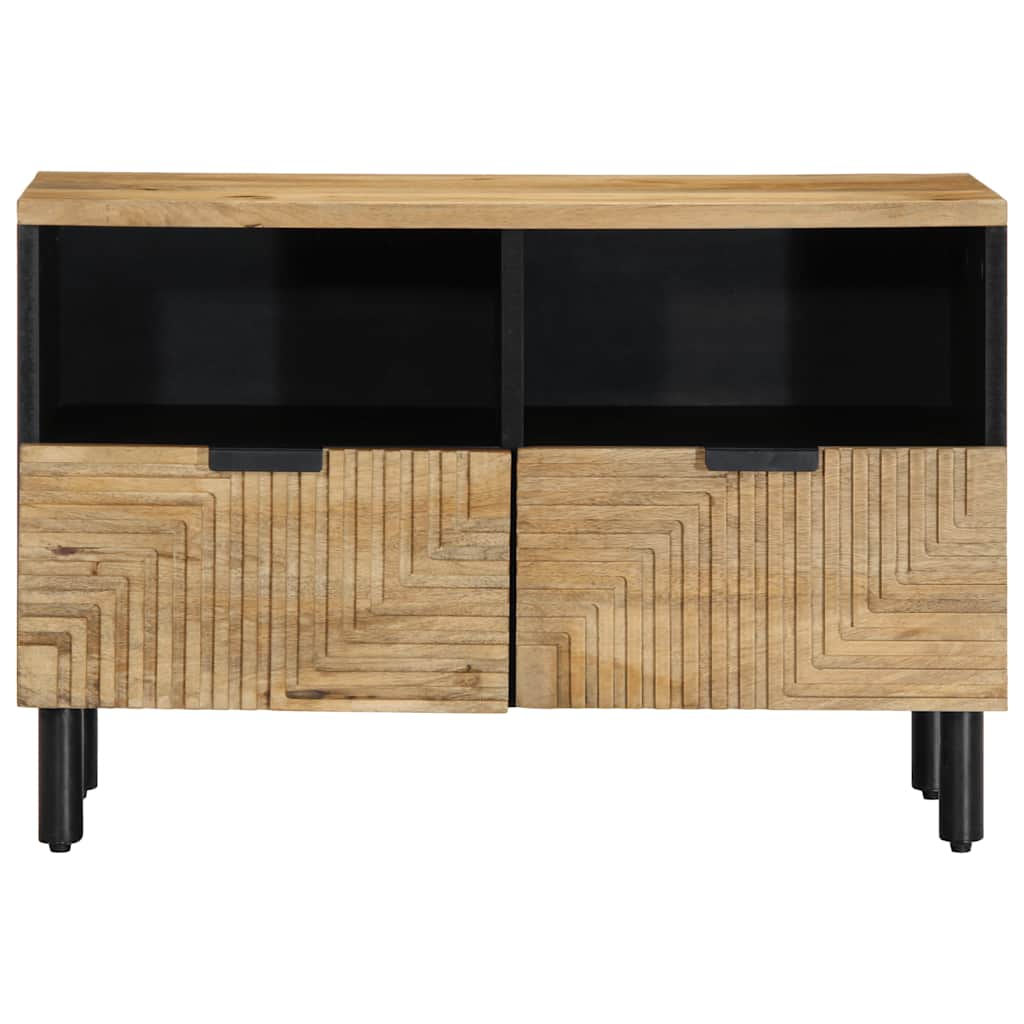 Móvel de TV 70x33x46 cm madeira de mangueira maciça castanho